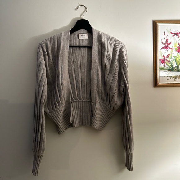 ARITZIA WILFRED Grey Plunge Cardigan | Size XS - Picture 2 of 4